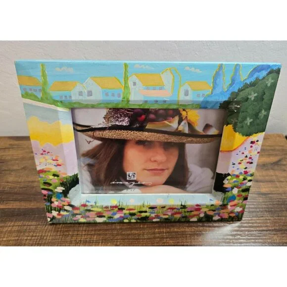 Hand-Painted Floral & Landscape 5x7 Picture Frame By Images - Picture 3 of 10